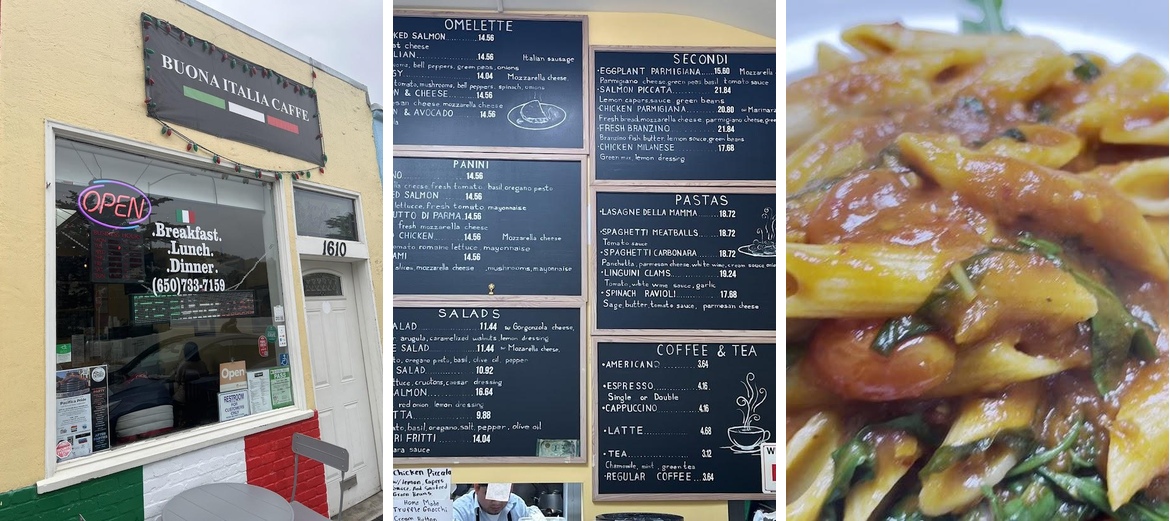 Buona italia caffe Menu